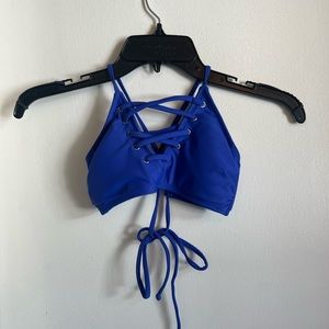 Xhilaration, S, purple swimsuit top, Never Worn, intricate crossing front + back